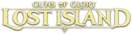 Guns of Glory: Lost Island's main logo.
